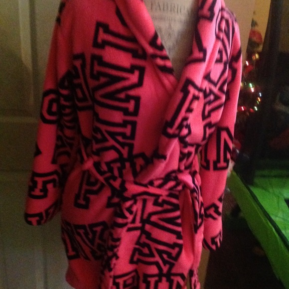 VICTORIA SECRET PINK LOGO ROBE XS-S - Picture 8 of 8